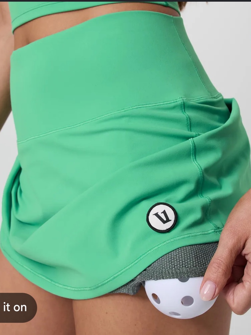 Vuori Volley tennis skirt light bergamot nwt size xs